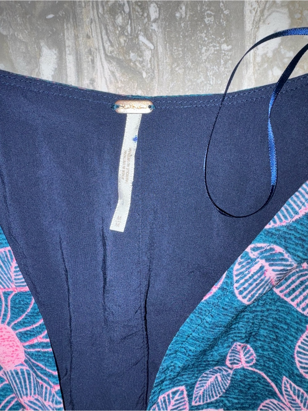 Free People MEDIUM Morning Sun Top & Floral Blue High-Low Ruffle Maxi Skirt NWOT - Picture 4 of 8
